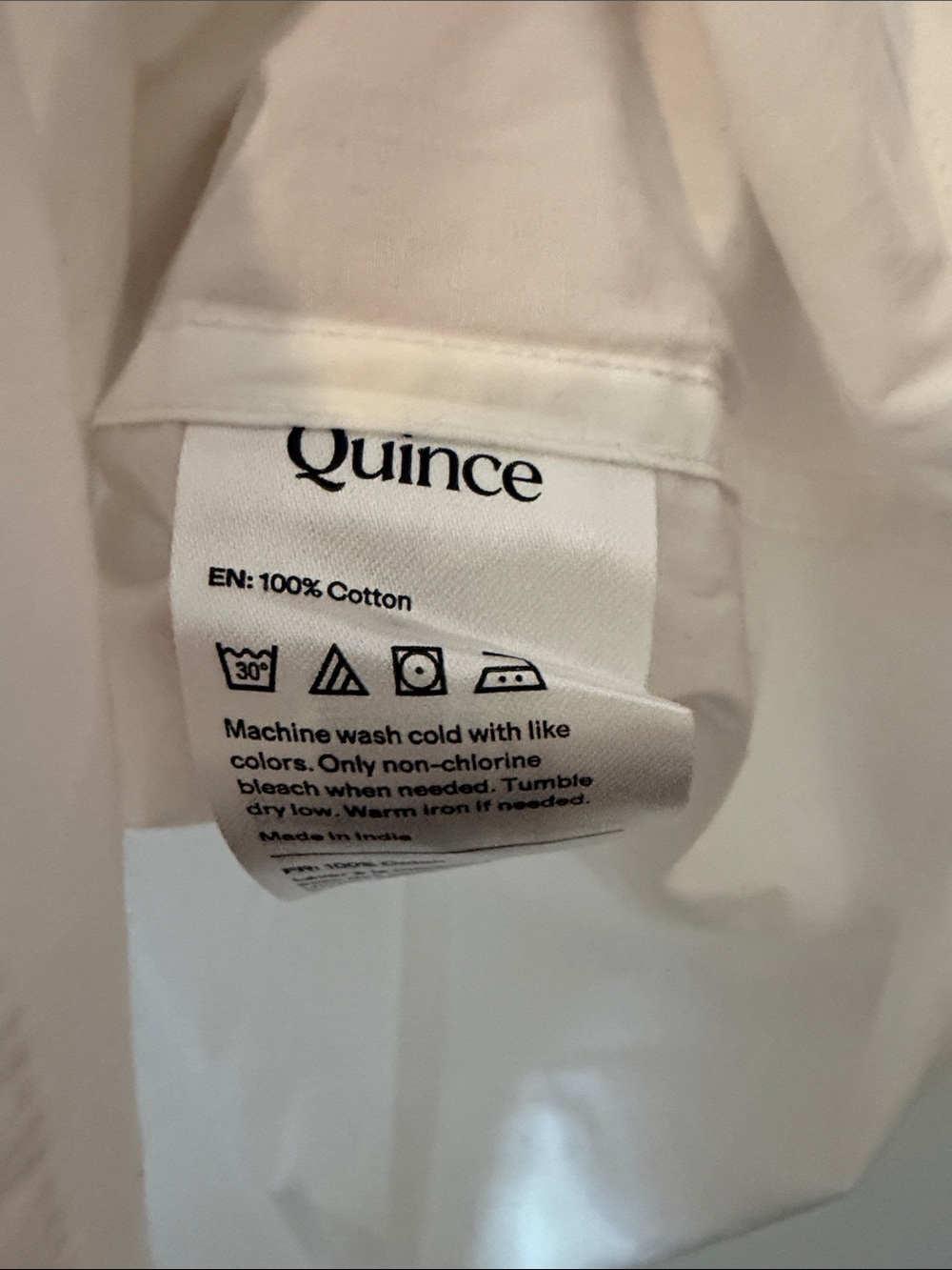 Quince 100% Organic Cotton Poplin Long Sleeve Boyfriend Shirt Size L - Picture 10 of 10